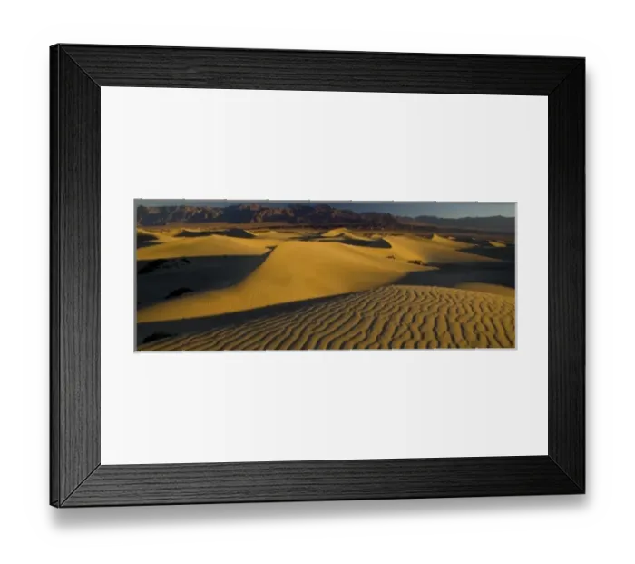 Framed Print : Sand Dunes and ripple desgins from the early morning light falling on the Dunes Mesquite
