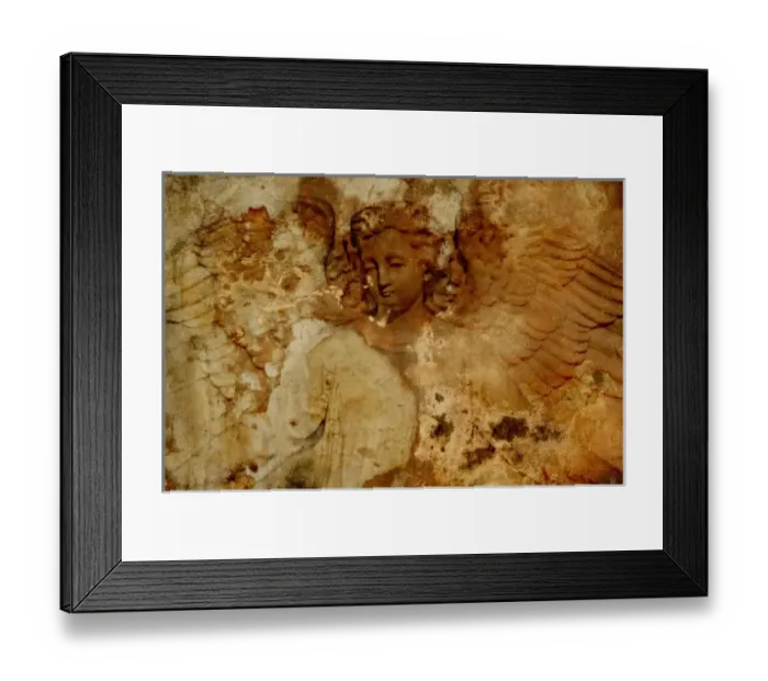 Framed Print : North America, USA, Georgia, Savannah, digital composite of an old gravestone angel