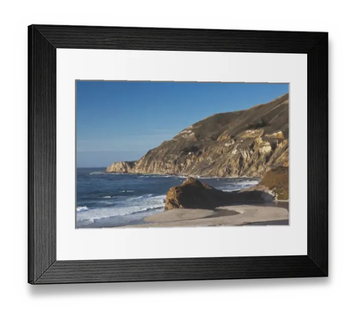 Framed Print : USA, California, Central Coast, Big Sur Area, Point Sur, coastline view Framed Print : USA, California, Central Coast, Big Sur Area, Point Sur, coastline view