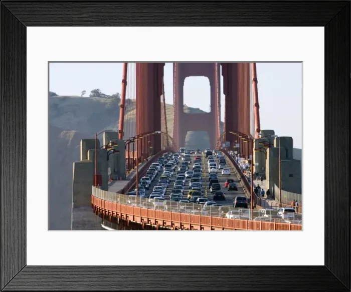 Framed Print : View of the Golden Gate Bridge and the Marin Headlands from San Francisco