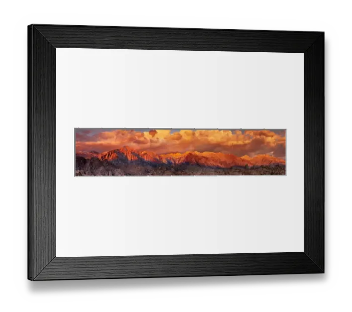 Framed Print : USA, California, Eastern Sierra Mountains, Alabama Hills. Panoramic of a clearing Framed Print : USA, California, Eastern Sierra Mountains, Alabama Hills. Panoramic of a clearing
