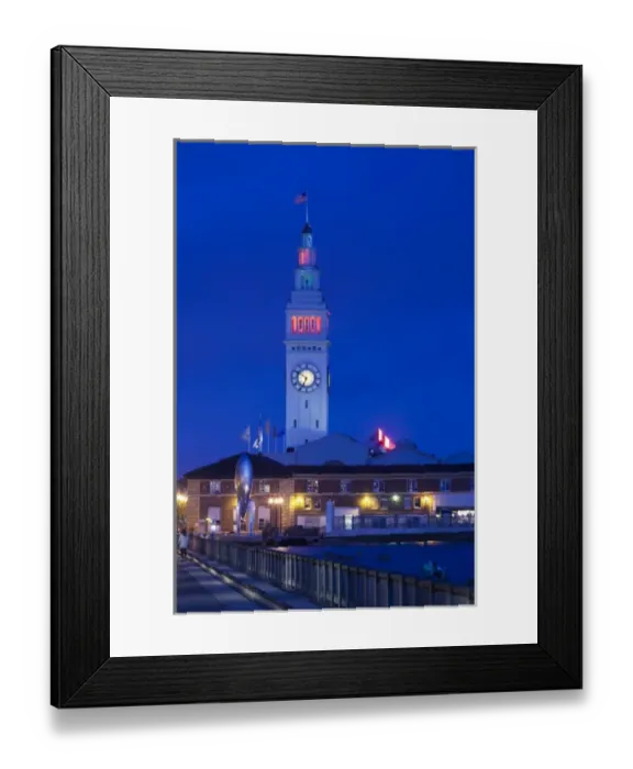 Framed Print : USA, California, San Francisco, Embarcadero, The Ferry Building, dawn Framed Print : USA, California, San Francisco, Embarcadero, The Ferry Building, dawn