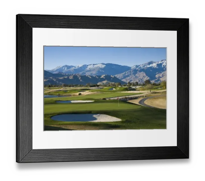 Framed Print : USA, California, Palm Springs. Desert Princess Golf Course and Mountains, winter Framed Print : USA, California, Palm Springs. Desert Princess Golf Course and Mountains, winter