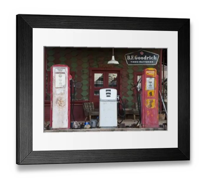 Framed Print : USA, Arizona. Chloride Ghost Town, old gas station, dawn Framed Print : USA, Arizona. Chloride Ghost Town, old gas station, dawn