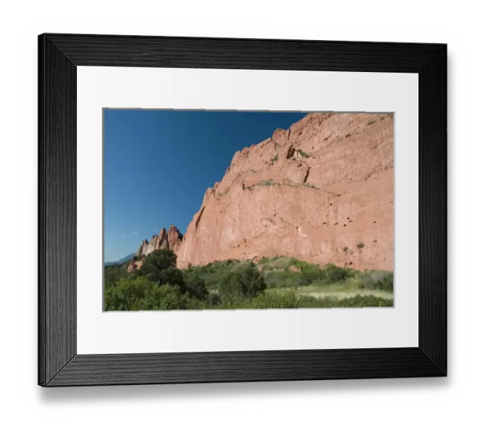 Framed Print : USA, Colorado, Colorado Springs, Garden of the Gods. Famous red rock formation called