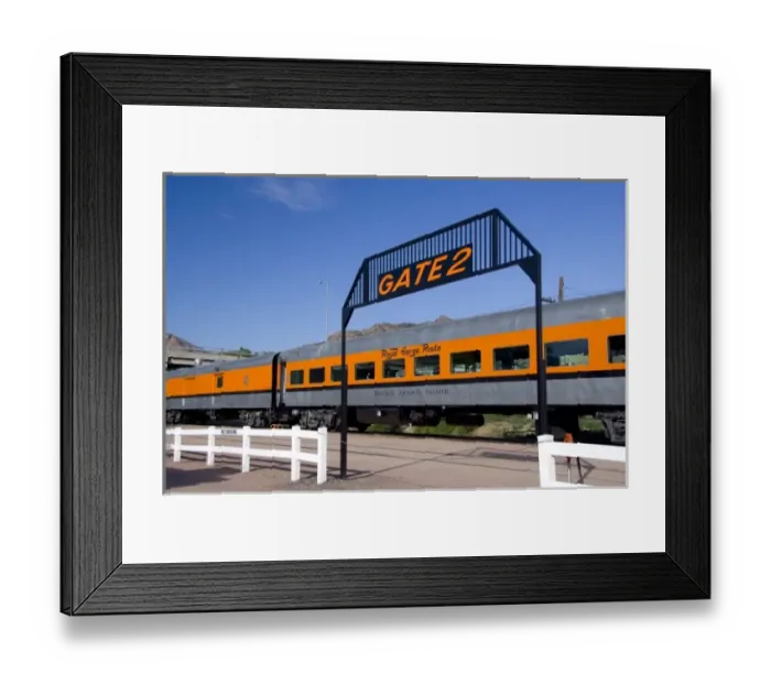Framed Print : Colorado, Canon City, Royal Gorge Railroad. (PR). Train station, loading gate Framed Print : Colorado, Canon City, Royal Gorge Railroad. (PR). Train station, loading gate