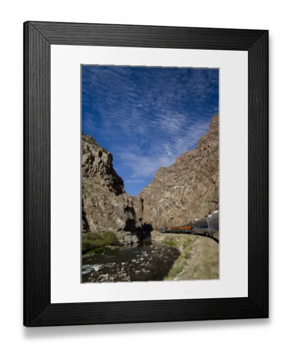 Framed Print : Colorado, Canon City, Royal Gorge Railroad. (PR). Views from the train along the Arkansas River Framed Print : Colorado, Canon City, Royal Gorge Railroad. (PR). Views from the train along the Arkansas River