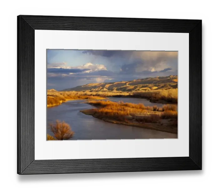 Framed Print : Stormy light over the Colorado River and Colorado National Monument near Fruita, Colorado Framed Print : Stormy light over the Colorado River and Colorado National Monument near Fruita, Colorado