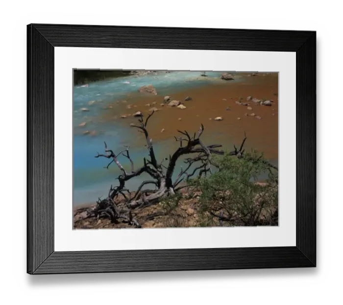 Framed Print : The clean blue waters of the Little Colorado meet the muddy waters of the Colorado Framed Print : The clean blue waters of the Little Colorado meet the muddy waters of the Colorado