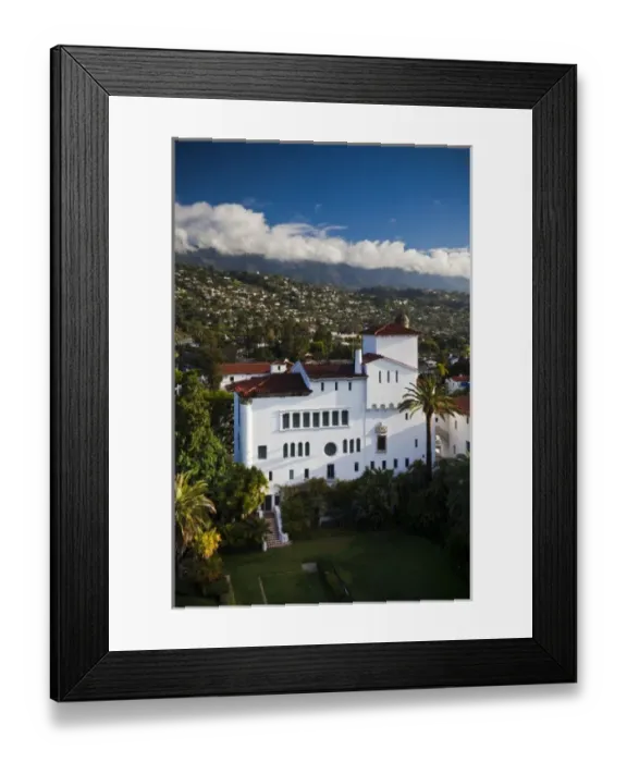 Framed Print : USA, California, Southern California, Santa Barbara, elevated city view from Framed Print : USA, California, Southern California, Santa Barbara, elevated city view from