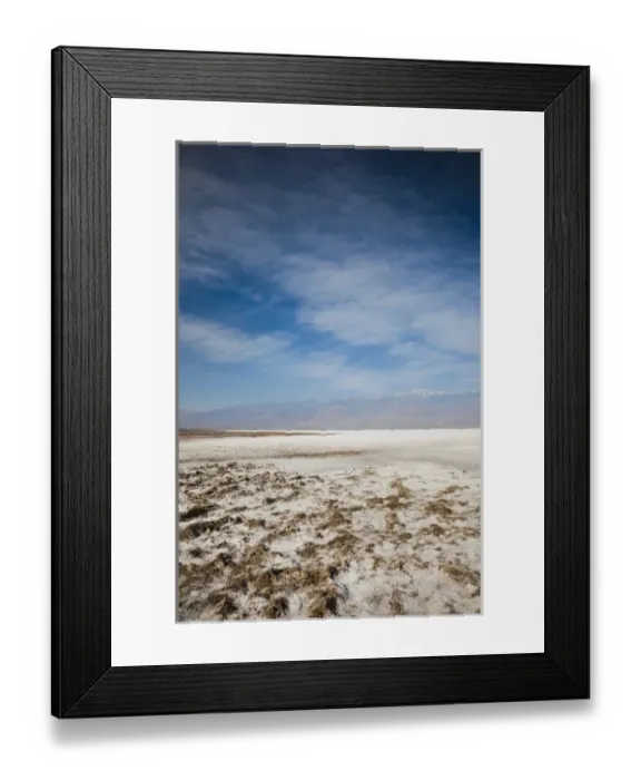 Framed Print : USA, California, Death Valley National Park, Badwater, elevation 282 feet below sea level