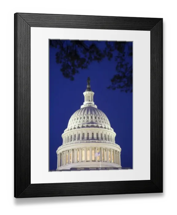 Framed Print : Rotunda of U. S. Capitol at night, Washington D. C. (District of Columbia), United States Framed Print : Rotunda of U. S. Capitol at night, Washington D. C. (District of Columbia), United States