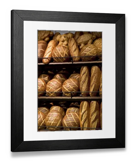 Framed Print : A rack of sourdough bread at the San Francisco airport Framed Print : A rack of sourdough bread at the San Francisco airport