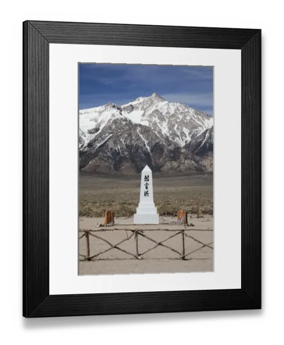 Framed Print : CA, Owens Valley, Manzanar National Historic Site, relocation center for Japanese