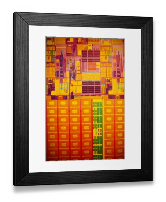 Framed Print : USA, California, Santa Clara, Intel Museum, detail of integrated circuit Framed Print : USA, California, Santa Clara, Intel Museum, detail of integrated circuit