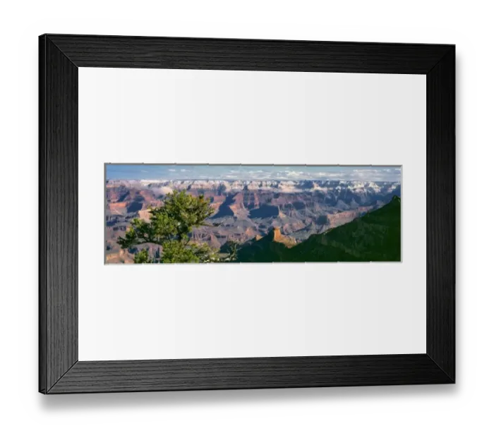 Framed Print : USA, Arizona, Grand Canyon NP. The North Rim, almost 1000 feet higher, is seen from Yaki Point