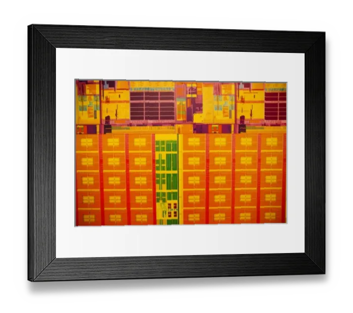 Framed Print : USA, California, Santa Clara, Intel Museum, detail of integrated circuit Framed Print : USA, California, Santa Clara, Intel Museum, detail of integrated circuit