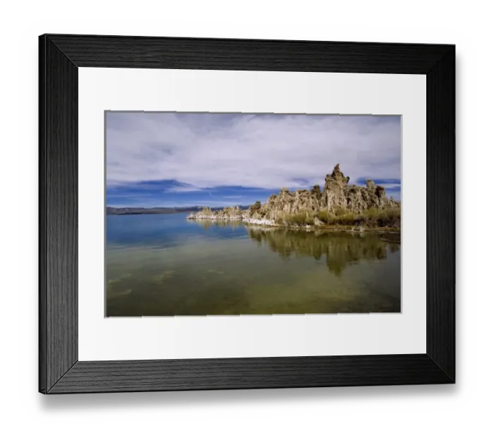 Framed Print : USA, California, Mono Lake. Exposed tufa towers grow out of Mono Lake near Bridgeport Framed Print : USA, California, Mono Lake. Exposed tufa towers grow out of Mono Lake near Bridgeport