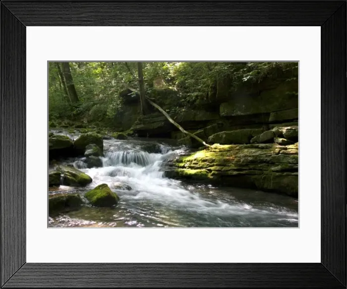 Framed Print : Stream flowing out of Blanchard Cavern in the Ouachita National Forest of Arkansas Framed Print : Stream flowing out of Blanchard Cavern in the Ouachita National Forest of Arkansas