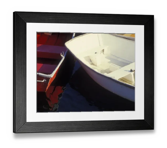 Framed Print : USA, Massachusetts, Cohasset. Moored Dingies
