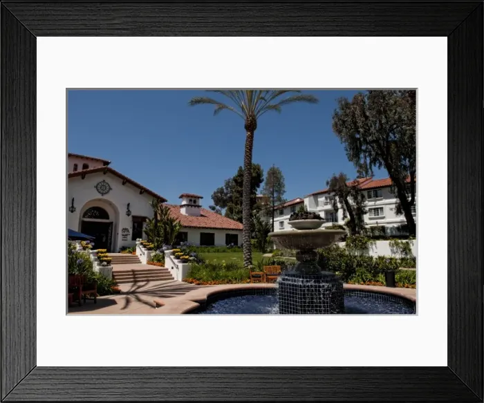Framed Print : Spanish villa architecture of La Costa Spa & Golf Resort in Carlsbad, California