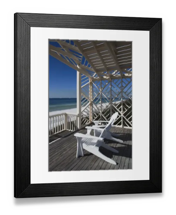 Framed Print : USA, Florida, Florida Panhandle, Seaside, beach pavillion