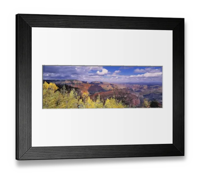 Framed Print : USA, Arizona, Grand Canyon NP. Vista Encantada from the North Rim of the Grand Canyon NP