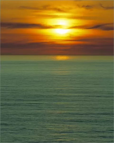 USA, California, Del Norte Co. A sunset inspires oil painters on the Del Norte Coast