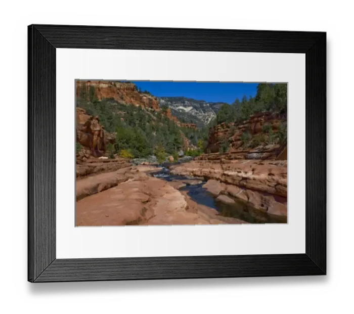 Framed Print : USA, Arizona, Slide Rock State Park. Oak Creek Framed Print : USA, Arizona, Slide Rock State Park. Oak Creek