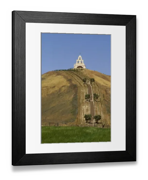 Framed Print : California: Shandon, Chapel Hill, Chapel (built late 20th century) on hill Framed Print : California: Shandon, Chapel Hill, Chapel (built late 20th century) on hill