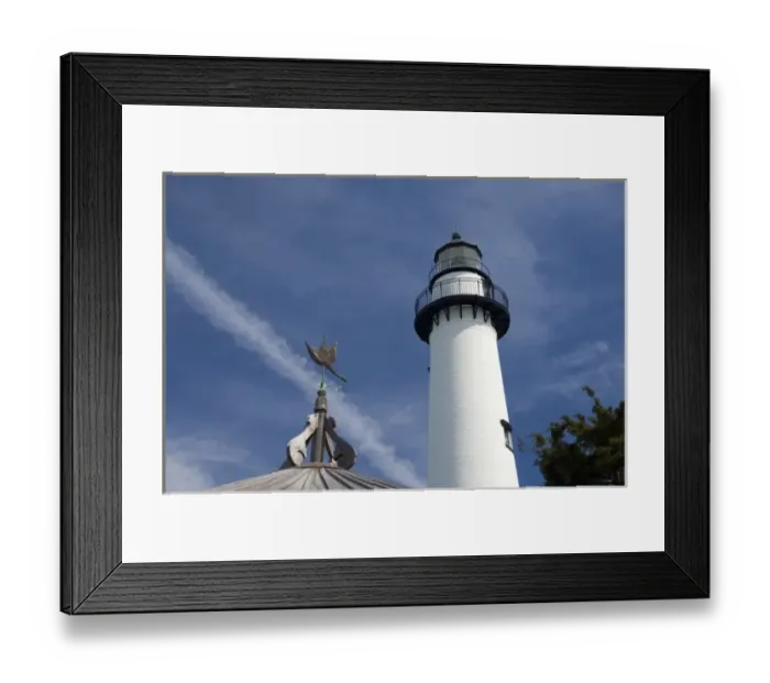 Framed Print : Georgia, St. Simons Island. Historic St. Simons Island Lighthouse, c. 1872. (MR)