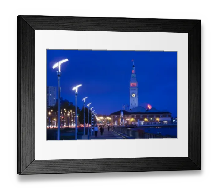 Framed Print : USA, California, San Francisco, Embarcadero, The Ferry Building, dawn Framed Print : USA, California, San Francisco, Embarcadero, The Ferry Building, dawn