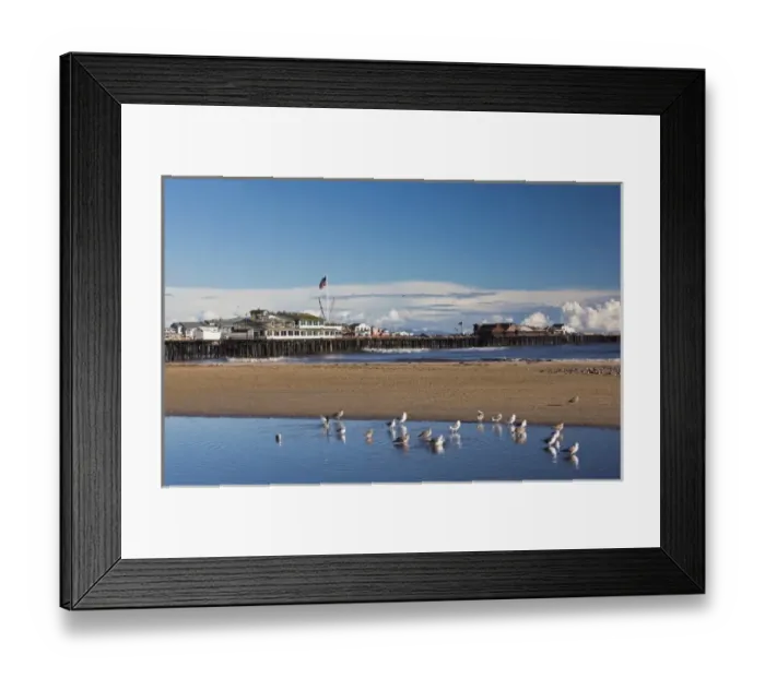 Framed Print : USA, California, Southern California, Santa Barbara, Harbor and Stearns Wharf Framed Print : USA, California, Southern California, Santa Barbara, Harbor and Stearns Wharf