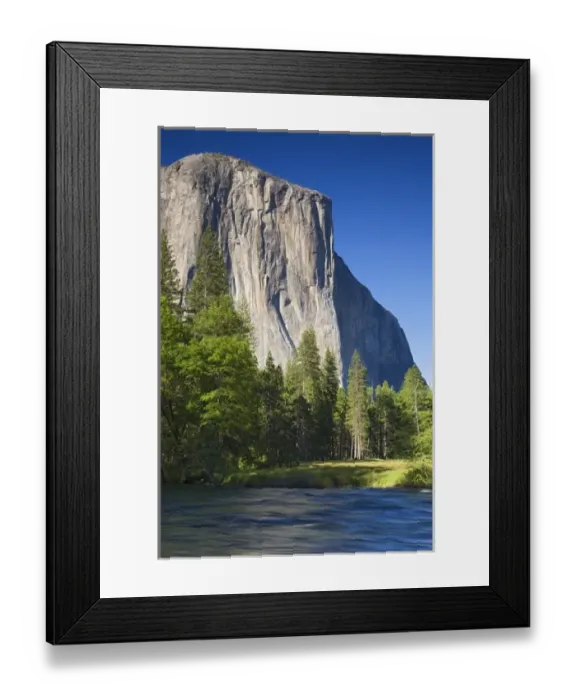 Framed Print : CA, Yosemite NP, El Capitan and Merced River
