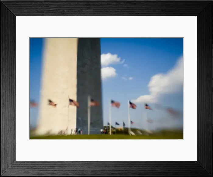 Framed Print : American flags next to Washington Monument (blurred), Washington D. C. (District of Columbia) Framed Print : American flags next to Washington Monument (blurred), Washington D. C. (District of Columbia)