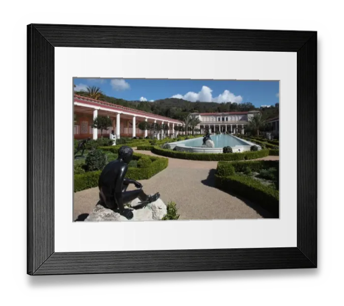 Framed Print : USA, California, Los Angeles, Pacific Palisades, Perstyle and long pool in the main Framed Print : USA, California, Los Angeles, Pacific Palisades, Perstyle and long pool in the main