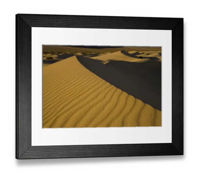 Framed Print : Sand Dunes and ripple desgins from the early morning light falling on the Dunes Mesquite
