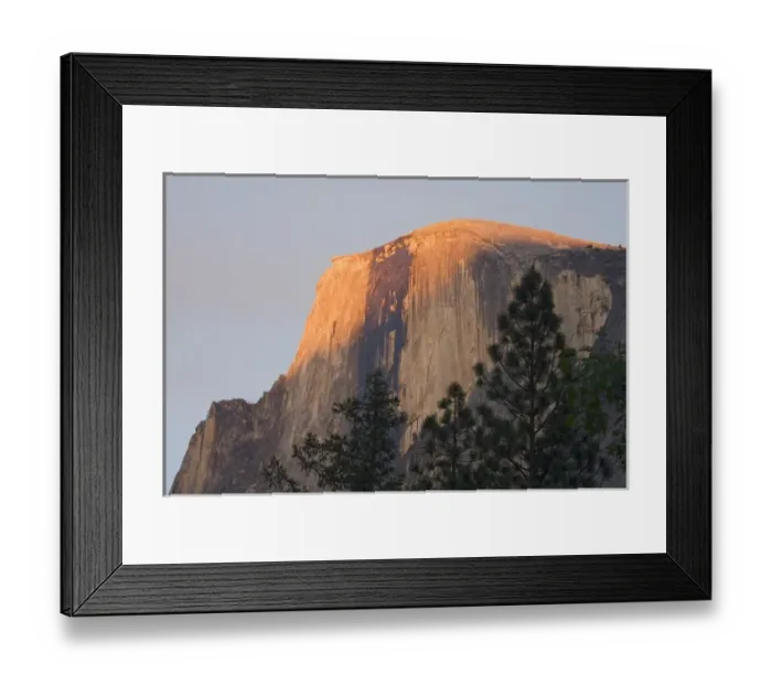 Framed Print : CA, Yosemite NP, Sunset light on Half Dome