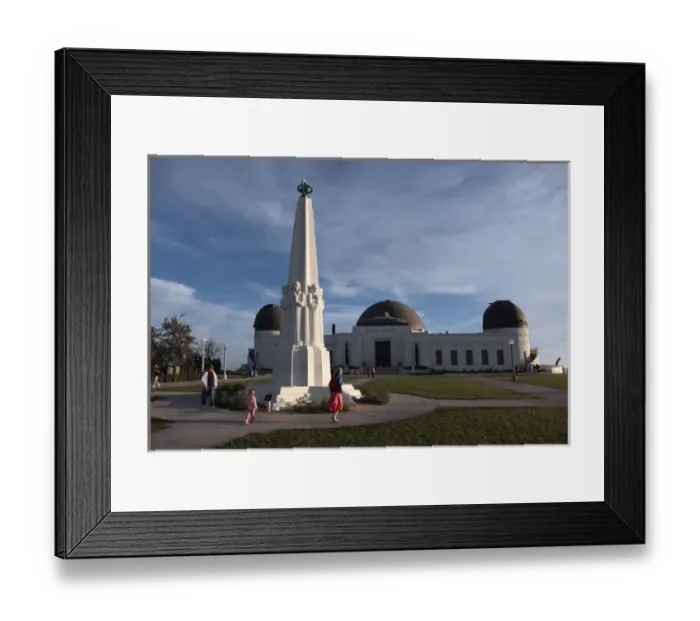 Framed Print : USA, California, Los Angeles, The Griffith Observatory with Astronomers Monument Framed Print : USA, California, Los Angeles, The Griffith Observatory with Astronomers Monument