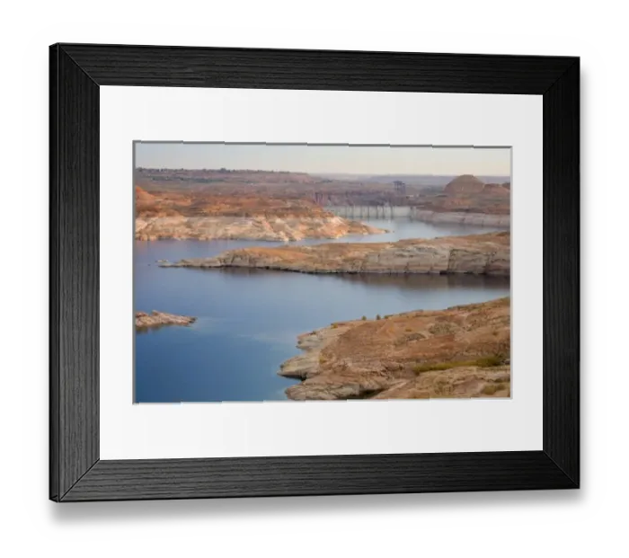 Framed Print : AZ, Arizona, Page, Glen Canyon NRA, Lake Powell with Glen Canyon Dam Framed Print : AZ, Arizona, Page, Glen Canyon NRA, Lake Powell with Glen Canyon Dam