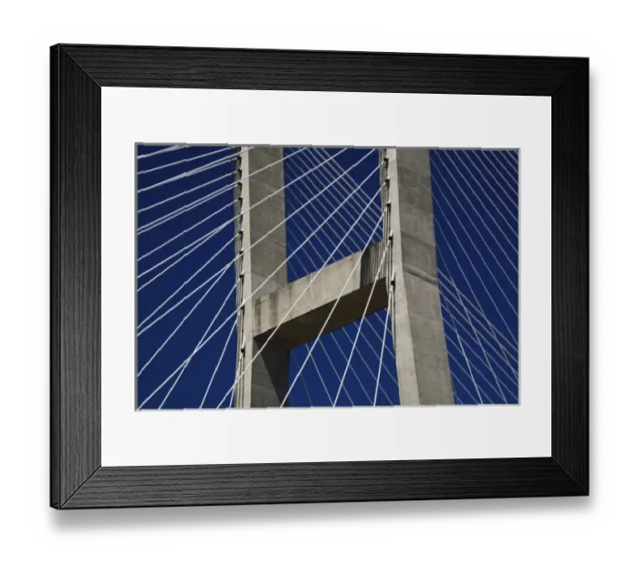 Framed Print : Talmadge Bridge details, Savannah, Georgia Framed Print : Talmadge Bridge details, Savannah, Georgia
