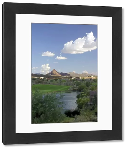 USA, Arizona, Fountain Hills. The Golf Course and scenery at Eagle Mountain