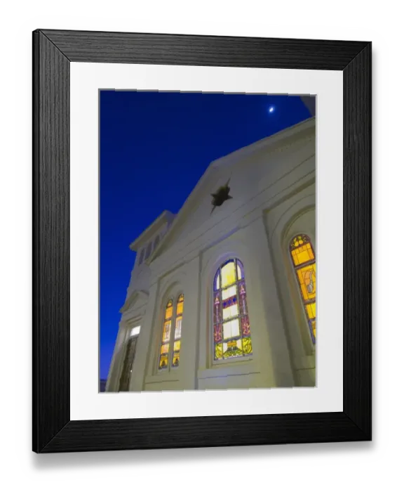 Framed Print : Tucson, Arizona. Facade of historic Jewish synagogue (temple. )
