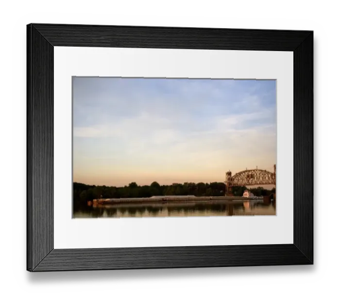 Framed Print : River barge on the Arkansas River at Ft. Smith, Arkansas Framed Print : River barge on the Arkansas River at Ft. Smith, Arkansas