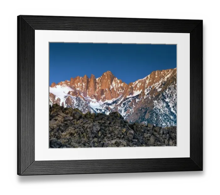 Framed Print : USA, California, Mt Whitney. The Alabama Hills lead to Mt Whitney and the Sierra Framed Print : USA, California, Mt Whitney. The Alabama Hills lead to Mt Whitney and the Sierra