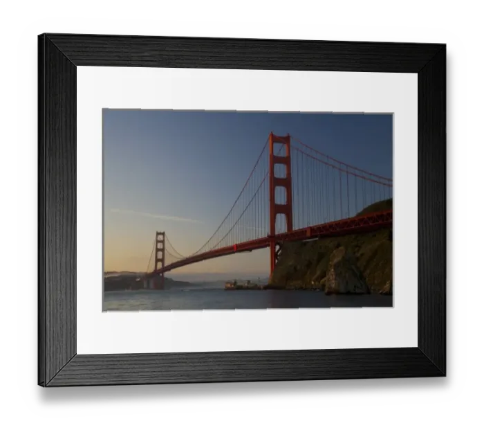 Framed Print : Golden Gate Bridge and San Francisco California from Horseshoe Cove and Presidio Framed Print : Golden Gate Bridge and San Francisco California from Horseshoe Cove and Presidio