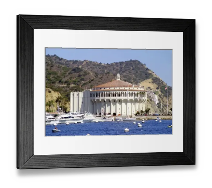 Framed Print : Catalina Island, Avalon, California, USA. The Catalina Island Casino was built in Framed Print : Catalina Island, Avalon, California, USA. The Catalina Island Casino was built in