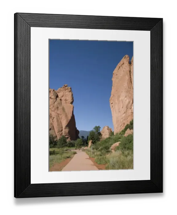 Framed Print : USA, Colorado, Colorado Springs, Garden of the Gods. Famous red rock formations