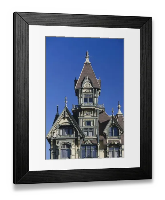 Framed Print : USA, California, Northern California, North Coast, Eureka, Carson Mansion, one-time