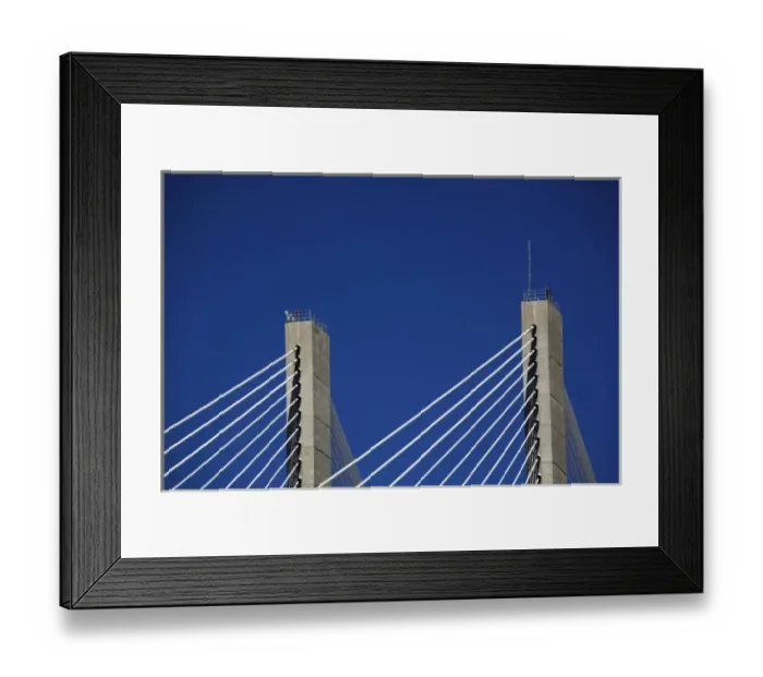 Framed Print : Talmadge Bridge details, Savannah, Georgia Framed Print : Talmadge Bridge details, Savannah, Georgia